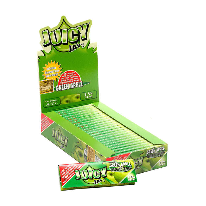 Juicy Jays Papers - 1 1/4 - Green Apple - 24ct