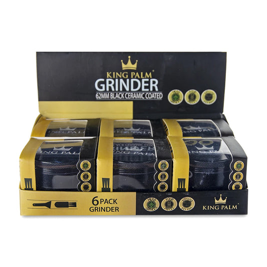 King Palm - Grinder - 62mm - Black - 6ct +