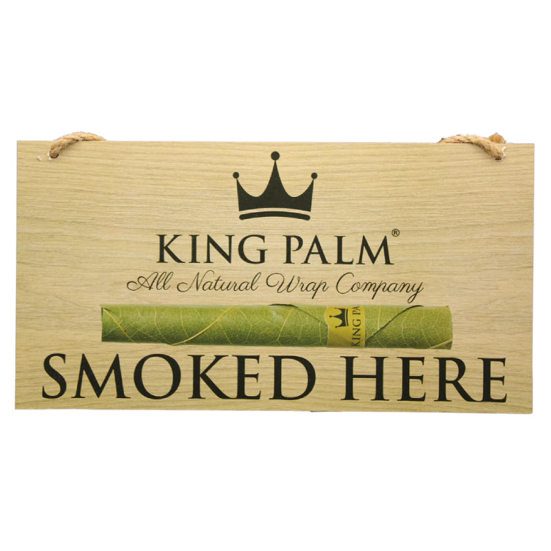 King Palm "Smoked Here" Wooden Sign