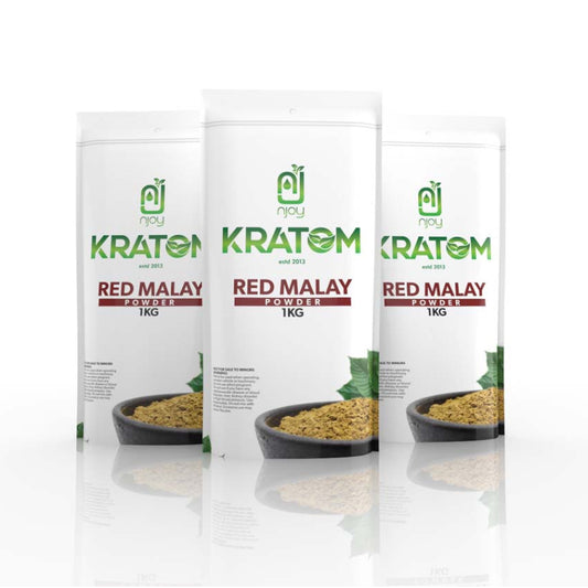 NJOY KRATOM 1KG RED MALAY POWDER BAG