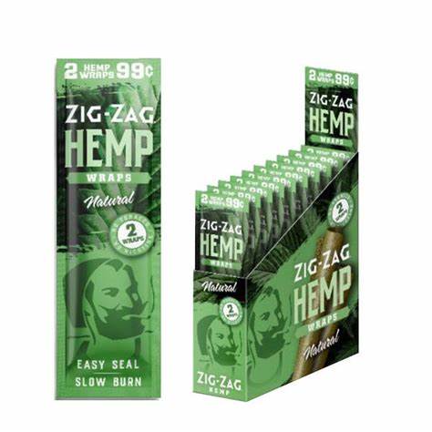 Zig Zag Hemp Wraps - Natural 25ct