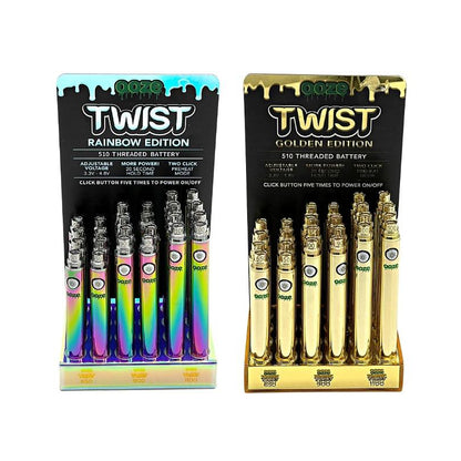 Ooze Twist Battery Display - Gold - 24ct