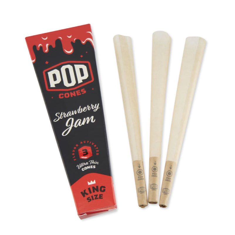 Pop Cones - King Size - 3pk - 
Strawberry Jam