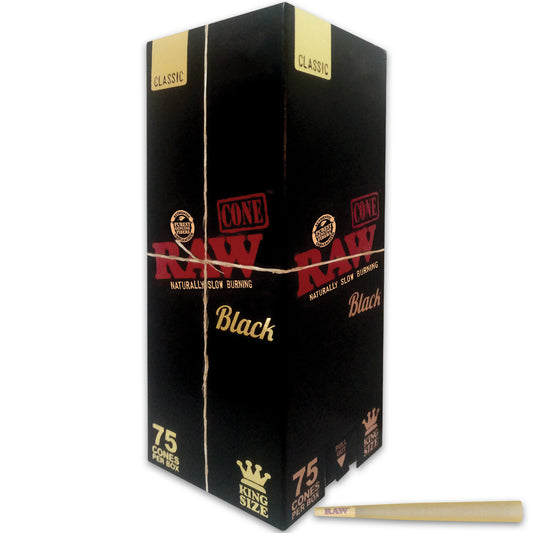 Raw Classic Black Cone King - 75ct