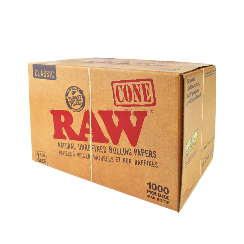 Raw Classic 1 1/4 Cones - 1000ct