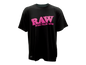 RAW T-Shirt W/ Pink Logo - Black