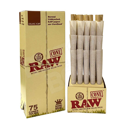 Raw Organic Hemp Cone King - 75ct