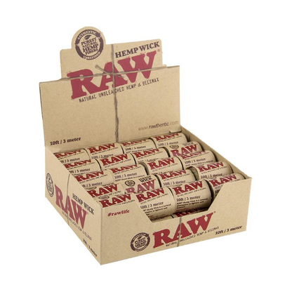 Raw Hempwick Ball - 250ft, 100ft, 10ft - 40ct