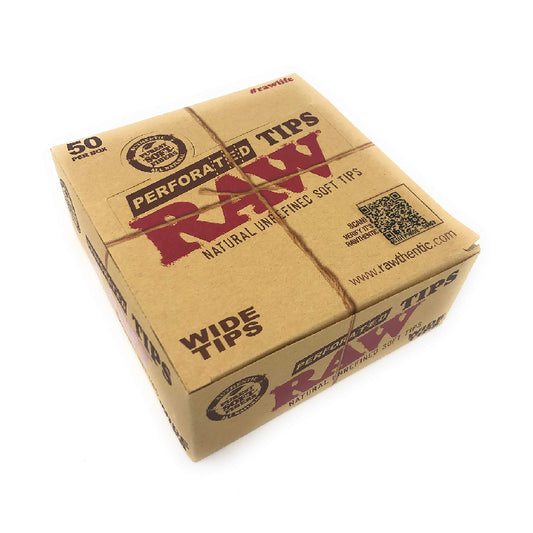 Raw Perforated Wide Tips Hemp & Cotton - 50ct