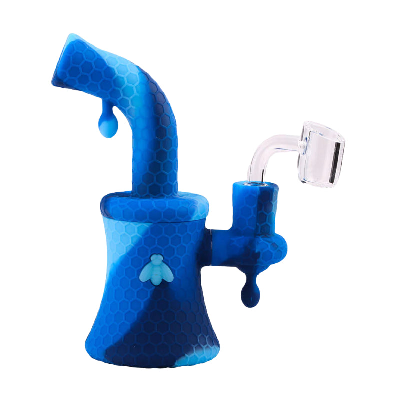 S Bee Rig Marle Blue Silicone Bee Rig Marble Blue