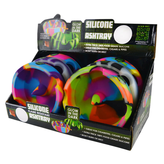 Spike Glow Silicone Ashtray Display - 6ct