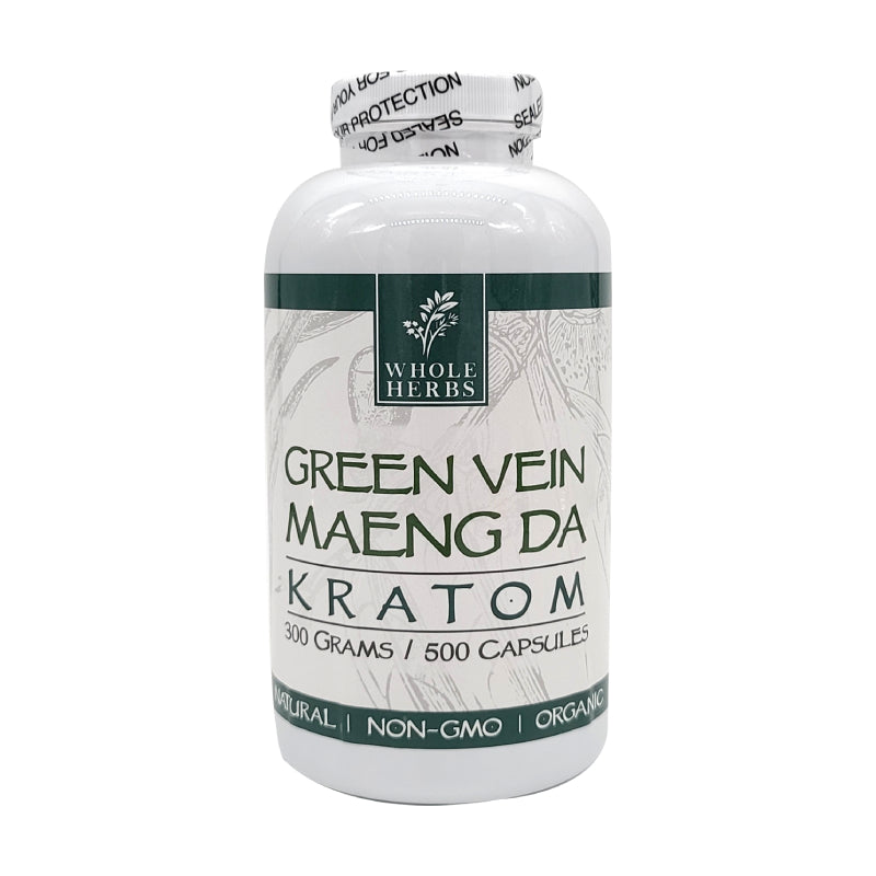 WHOLE HERBS GREEN MAENG DA KRATOM
CAPS 500CT