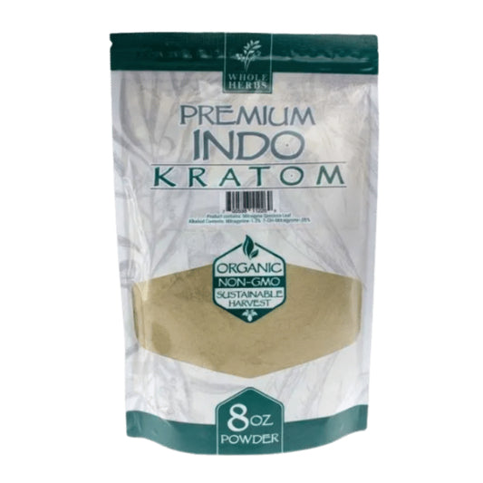 WHOLE HERBS PREMIUM INDO KRATOM
POWDER 8oz