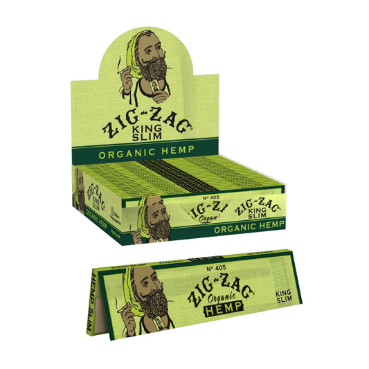 ZIG ZAG ORGANIC HEMP KING SIZE SLIM UNBLEACHED 24 PER BOX