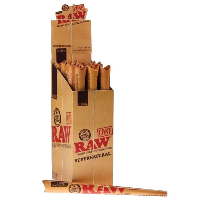 Raw Classic Unrefined Preroll Cone Supernatural - 15pk