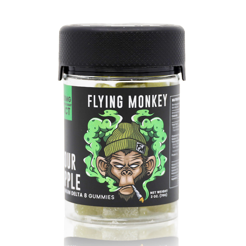 Flying Monkey D8 Gummies 1000mg - Sour Apple