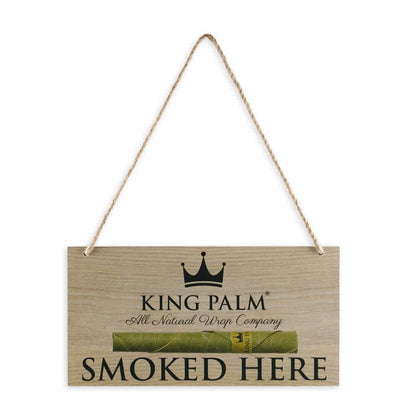 King Palm "Smoked Here" Wooden Sign