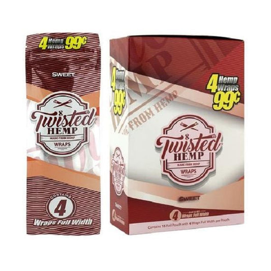 Twisted Hemp Wraps Sweet  - 15 CT