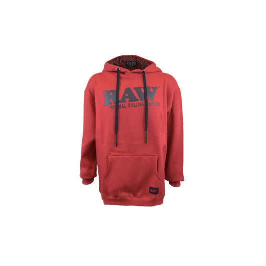 RAW Hoodie W/ Black Logo - Red